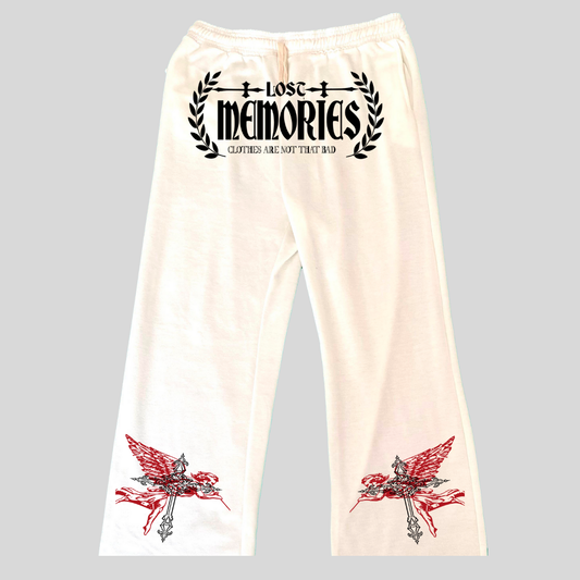 Lost memories "Angel cross" Straightpants cream